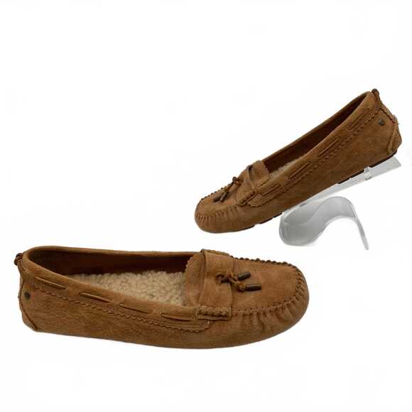 UGG Tan Suede Moccasin Slippers | Women’s Size 8 - Picture 2 of 7